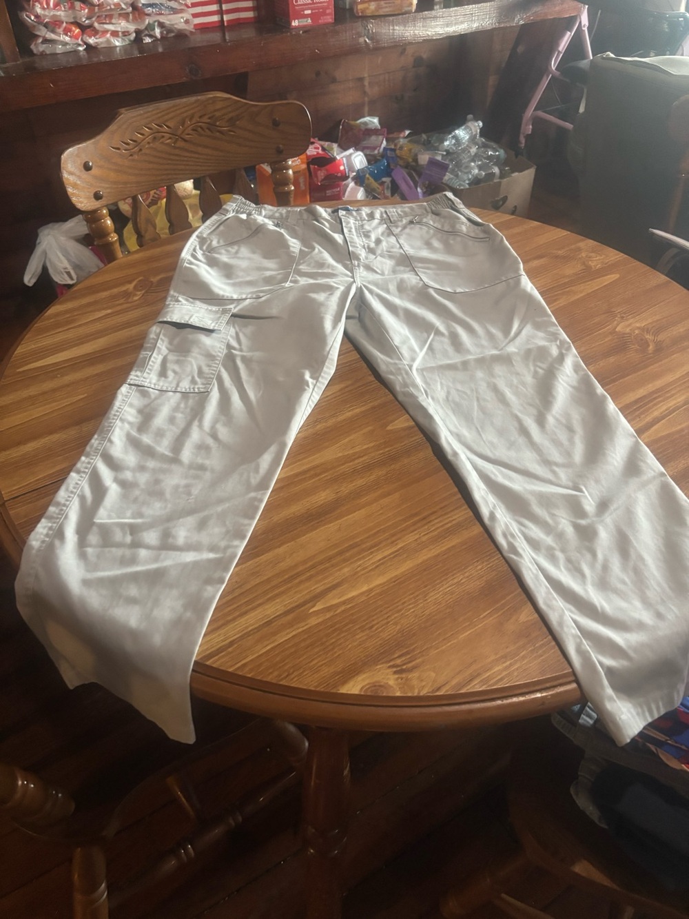 Men's Light Gray Cargo Pants - Casual Utility Style